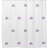 Preppy Pink Crab Duschvorhang (Vorderseite)