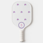 Preppy Pink Crab Monogram Pickleball Schläger (Vorderseite)