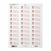 Preppy Pink Dachshund Christmas Address Labels (Vorne)