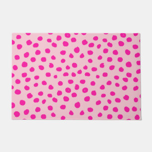 Preppy Pink Dots Moderne Animal Print Spots Fußmatte