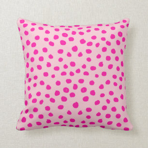 Preppy Pink Dots Moderne Animal Print Spots Kissen