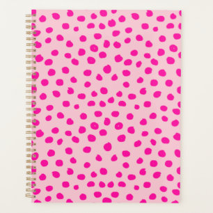 Preppy Pink Dots Moderne Animal Print Spots Planer