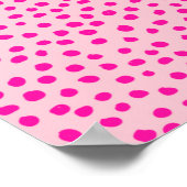Preppy Pink Dots Moderne Animal Print Spots Poster (Ecke)