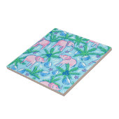 Preppy Pink Elephant Fliese (Seite)