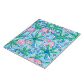 Preppy Pink Elephant Fliese (Seite)