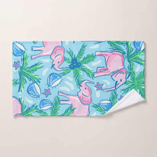 Preppy Pink Elephant Handtuch (Handtuch)