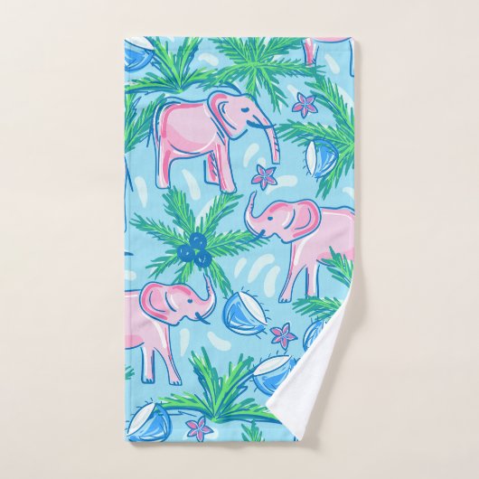 Preppy Pink Elephant Handtuch (Handtuch)