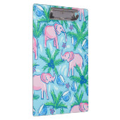 Preppy Pink Elephant Klemmbrett (Rechts)