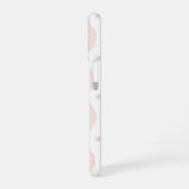 Preppy Pink Floral Stripe iPhone 16 Fall Hülle (Linke Seite)