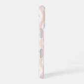 Preppy Pink Floral Stripe iPhone 16 Fall Hülle (Rechte Seite)