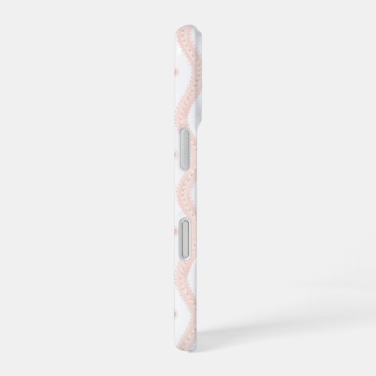 Preppy Pink Floral Stripe iPhone 16 Fall iPhone 16 Hülle (Rechte Seite)