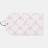 Preppy Pink Ginger Jar Monogram Erster Geburtstag Geschenkanhänger (Rückseite Horizontal)
