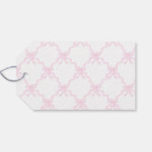 Preppy Pink Ginger Jar Monogram Erster Geburtstag Geschenkanhänger (Rückseite Horizontal)