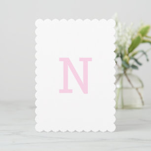 Preppy Pink Ginger Jar Monogram First Banner Einladung