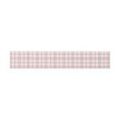 Preppy pink gingham country Bridal Shower Einladungsbanderole (Flach)