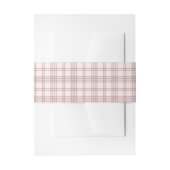 Preppy pink gingham country Bridal Shower Einladungsbanderole (Vorderseite Beispiel)