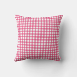 Preppy Pink Gingham Dorm Room Pillow Kissen