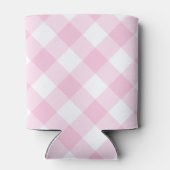 Preppy Pink Gingham Kariert Pattern Dosenkühler (Rückseite)