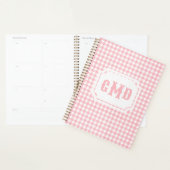 Preppy Pink Gingham | Monogramm Planer (Anzeige)