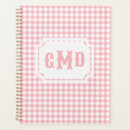 Preppy Pink Gingham | Monogramm Planer