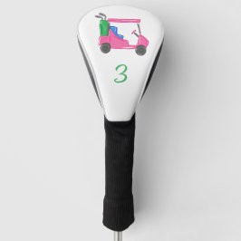 Preppy Pink Golf Cart Custom Golf Headcover