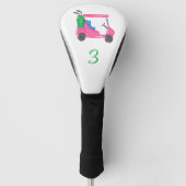 Preppy Pink Golf Cart Custom Headcover (Vorderseite)