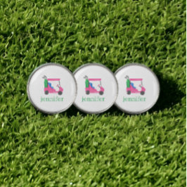 Preppy Pink Golf Cart Personalisiert