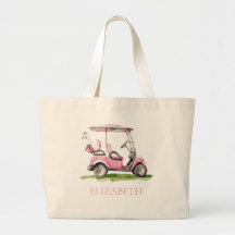 Preppy Pink Golf Cart Personalisiert
