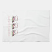 Preppy Pink Golf Carts Personalisiert Geschirrtuch (Horizontal)