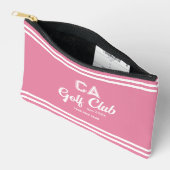 Preppy Pink Golf Club Custom Wappen Zubehörtasche (Offen)