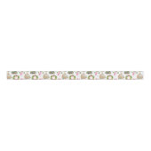 Preppy Pink & Green Christmas Ripsband (Vorderseite)