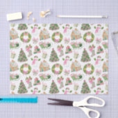 Preppy Pink & Green Christmas Seidenpapier (Handwerk)