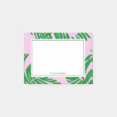 Preppy Pink Green Palm Tree Post-it Klebezettel (Vorderseite)