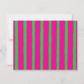 Preppy Pink & Green Tennis Flat Card Stationary  Dankeskarte (Rückseite)
