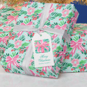 Preppy Pink & Green Weihnachten Geschenk Geschenkanhänger