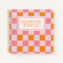 Preppy Pink Herbst Karo Dankbarkeitstagebuch