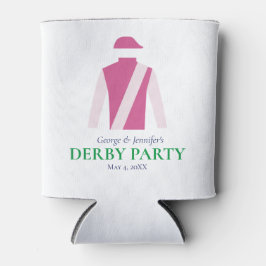 Preppy Pink Jockey Silks Derby Party Personalize Dosenkühler