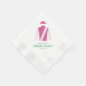 Preppy Pink Jockey Silks Derby Party Personalize Serviette (Ecke)