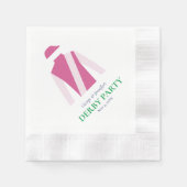 Preppy Pink Jockey Silks Derby Party Personalize Serviette (Vorderseite)