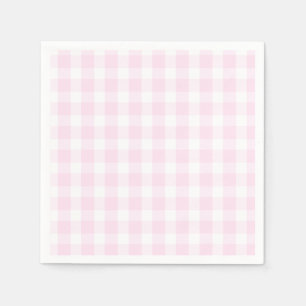 Preppy Pink Kariert Pink Birthday Napkins Serviette