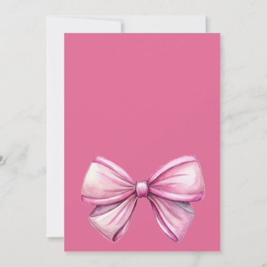 Preppy pink Kleidung auf einer Linie Mädchen Babyd Einladung (Rückseite)