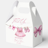 Preppy pink Kleidung auf einer Linie Mädchen Babyd Geschenkschachtel (Vorderseite)