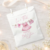 Preppy pink Kleidung auf einer Linie Mädchen Babyd Geschenktütchen (Ausgeschnitten)