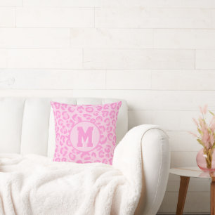 Preppy Pink Leopard Print Kissen