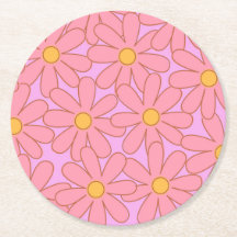 Preppy Pink Lila Floral Einfaches Muster Blume