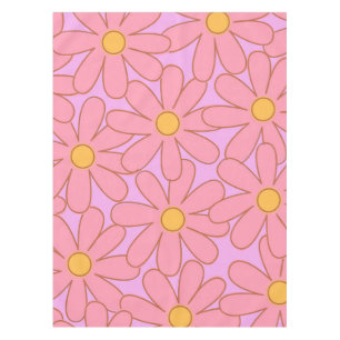Preppy Pink Lila Floral Einfaches Muster Blume Tischdecke