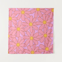 Preppy Pink Lila Floral Einfaches Muster Blume