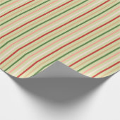 Preppy Pink Minze Grün Weihnachtsfarben Streifen Geschenkpapier (Ecke)