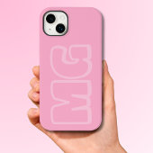 Preppy Pink Monogram Case-Mate iPhone Hülle
