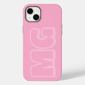 Preppy Pink Monogram Case-Mate iPhone Hülle (Rückseite)